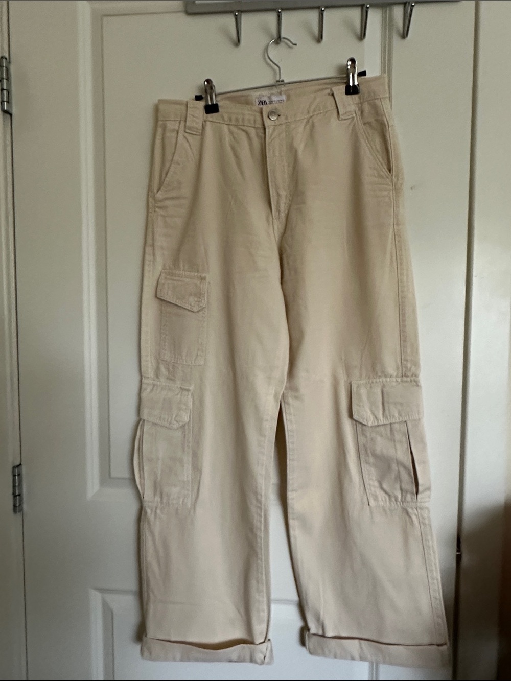 Beige Cargo Pants -Utility Trousers